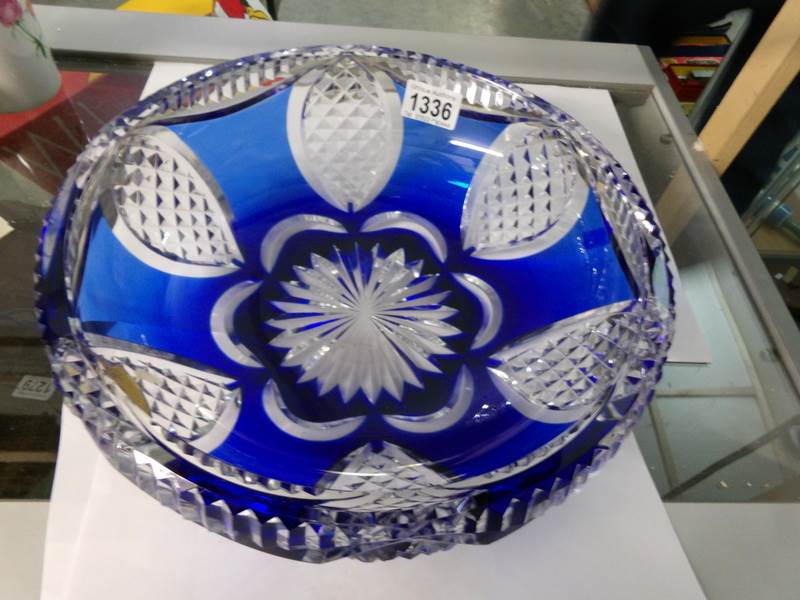 A large signed Belgian Val Saint Lambert bowl