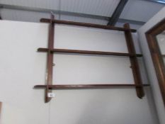 An oak wall shelf