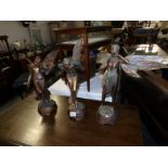 3 large 'Enchanted Fairies' figures, (1 a/f,