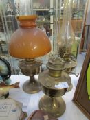 3 Aladdin oil lamps (one with shade)