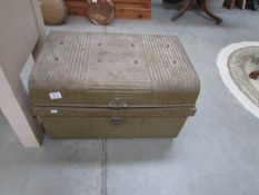 A tin trunk