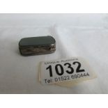 A silver and agate vesta case marked sterling