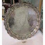 A George III ornate silver tray