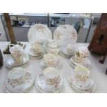 Approximately 35 pieces of Victorian tea ware,