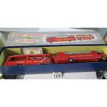 A Dinky 983 car carrier with trailer, play worn,