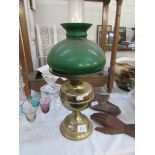 A brass oil lamp