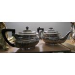 2 silver plated tea pots