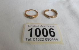 2 9ct gold rings,