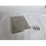 A H M silver card case, London 1859,