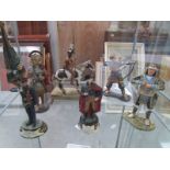 6 lead hand painted military figures, some a/f,