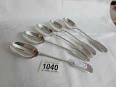 5 silver spoons, Sheffield 1900, W & H,