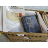 A box of philatelic magazines