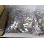 A bag of costume jewellery