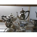 A 4 piece Mappin and Webb silver plated tea set