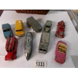 A quantity of play worn Dinky's etc including Kodak Camera van etc