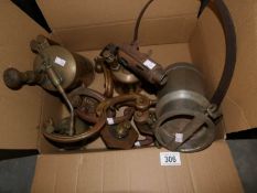 A box of blow lamps etc