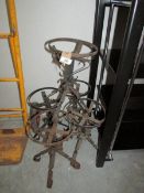 5 wrought iron pot stands