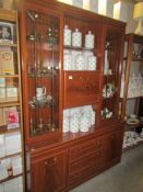 A mahogany effect wall unit