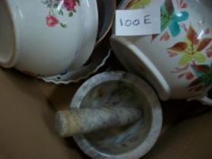 A pestle and mortar,