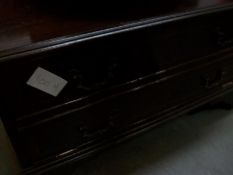 A mahogany effect 2 drawer unit