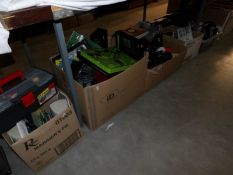 5 boxes of electronic items including head phones etc