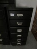 A good 6 drawer metal office chest