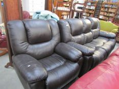 A black sofa and chair