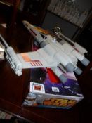 A Star wars X wing fighter