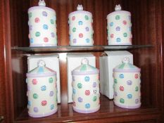 12 new and boxed 'Spotty Dotty Cats' cookie jars