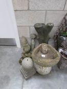 A quantity of garden ornaments