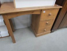 A pine desk