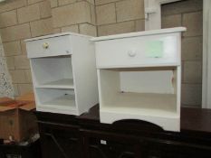 2 painted bedside cabinets