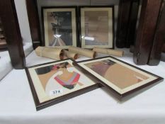 A quantity of framed and glazed prints etc