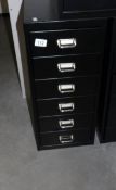 A good 6 drawer metal office chest