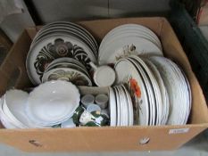 A mixed lot of dinnerware including egg cups