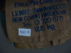 A quantity of hessian sacks