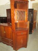 A good quality oak corner cabinet