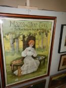 A large framed and glazed 'Mazawatte Poster' by Stafford & Co.