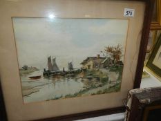 A framed and glazed watercolour signed Bowett '83,