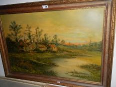 An oil on canvas 'Sandown' West Butterwick, signed G Cole 1896,