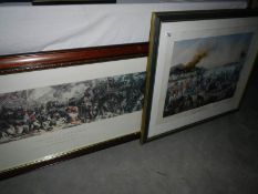 2 framed and glazed battle prints