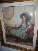 An original watercolour painting signed H S,