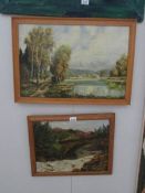 3 framed oil on board rural scenes