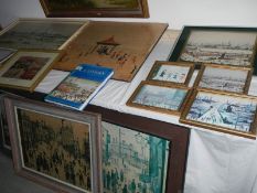 A large collection of L S Lowry prints with books