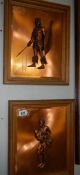 A pair of framed copper studies of native Africans