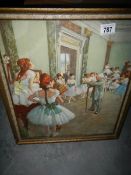 A print entitled 'La Classe de Danse' by Edgar Degas, 1834-1917,