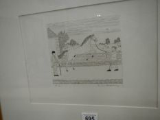 A signed French artist proof limited edition etching, 9 of 15,