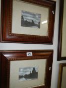 A pair of framed and glazed evening scenes signed D Y Williams,