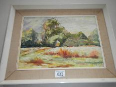 An oil on board rural scene,