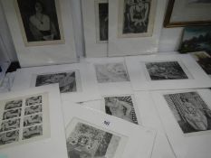 11 unframed Henri Matisse black and white plates, circa 1930's, approximately 16" x 12",